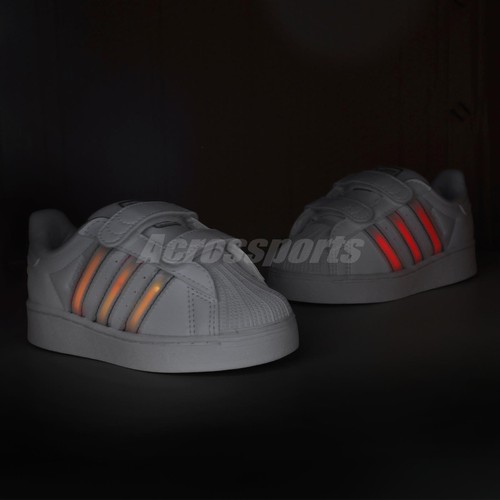 adidas Originals Superstar LED Lights CF I White Toddler Infant Casual JI0511 - Picture 8 of 8