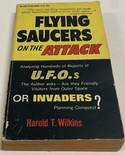 Flying Saucers On The Attack Vintage UFO Aliens Book Wilkins 1st