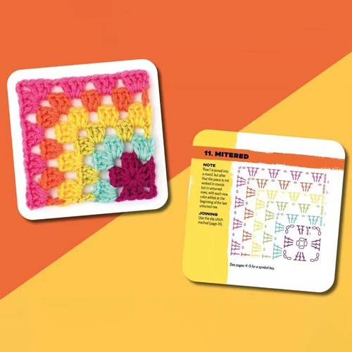 The Granny Square Card Deck -50 Mix & Match Designs Crochet Book Friend Gift NCC - Picture 13 of 16