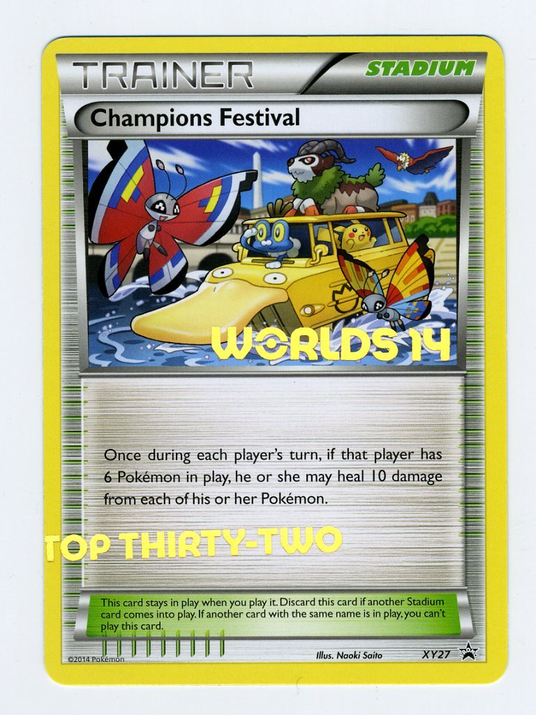 Pokemon 2014 Champions Festival TOP 32 Error Misprint Misaligned