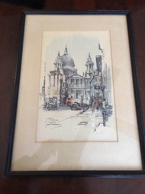 Vintage St. Pauls Cathedral London Art Print By Jan Korthals Framed | Ebay