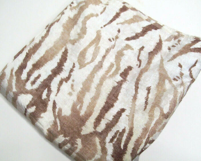 Funda nórdica Pottery Barn marrón tema safari rayas cebra algodón doble Foto 4 de 4