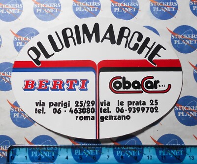 VINTAGE STICKER STICKER STICKER ADVERTISING MULTI-BRAND BERTI ROME