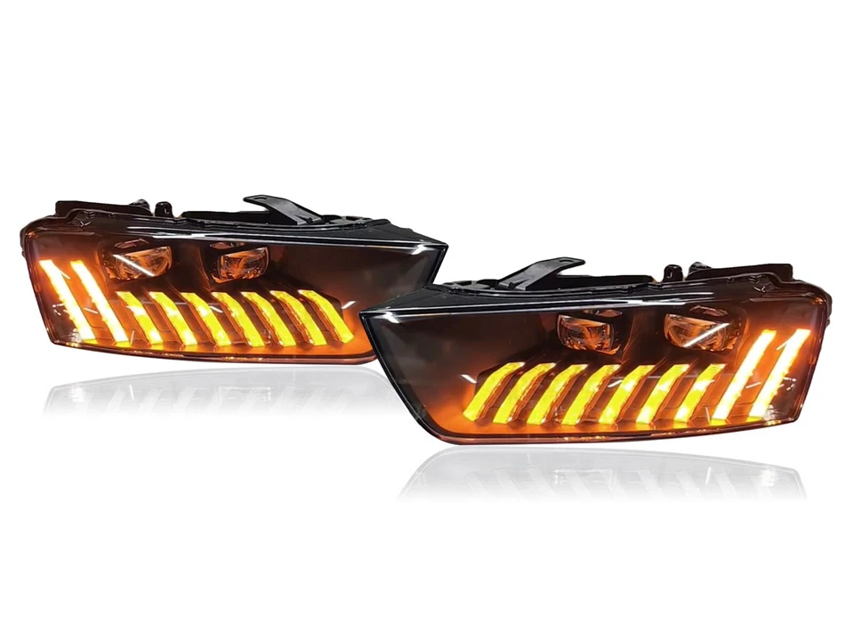 Conjunto de faros proyectores secuenciales LED DRL estilo RS AUDI Q3 2013-2018 Foto 4 de 4