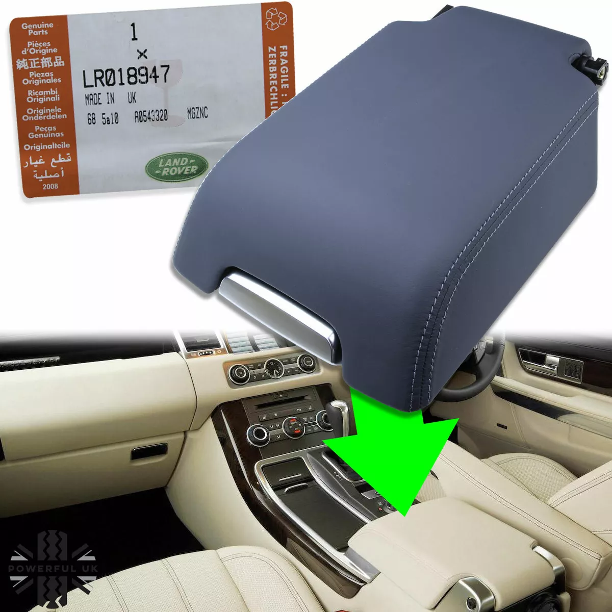 Range rover deals center console cover