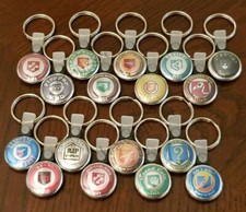 Perk Cola Logo Keychains - Full Set of 18 Platinum Edition