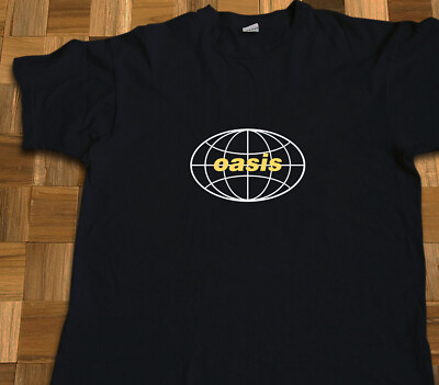 RARE Oasis Be Here Now Tee 1997 T Shirt Black Men's Short Sleeve Size