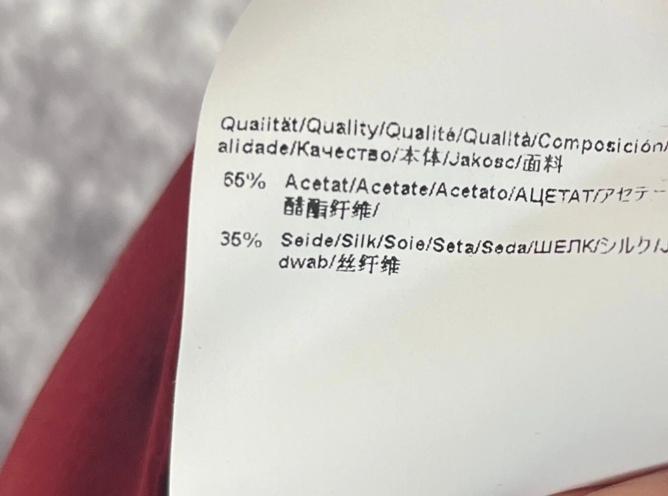 Camisa Hugo Boss Para Mujer 40 Roja Seda Oculta Abotonada Blusa Lujo Dinero Antiguo Foto 4 de 4