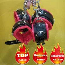 Unisex Bondage Restraint Set Handcuffs Wrist Ankle Cuffs Neck Collar for Couples