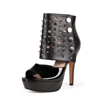 Women's Open Toe Spikes Studs Platform High Heel Ankle Boots Sandal Shoes 