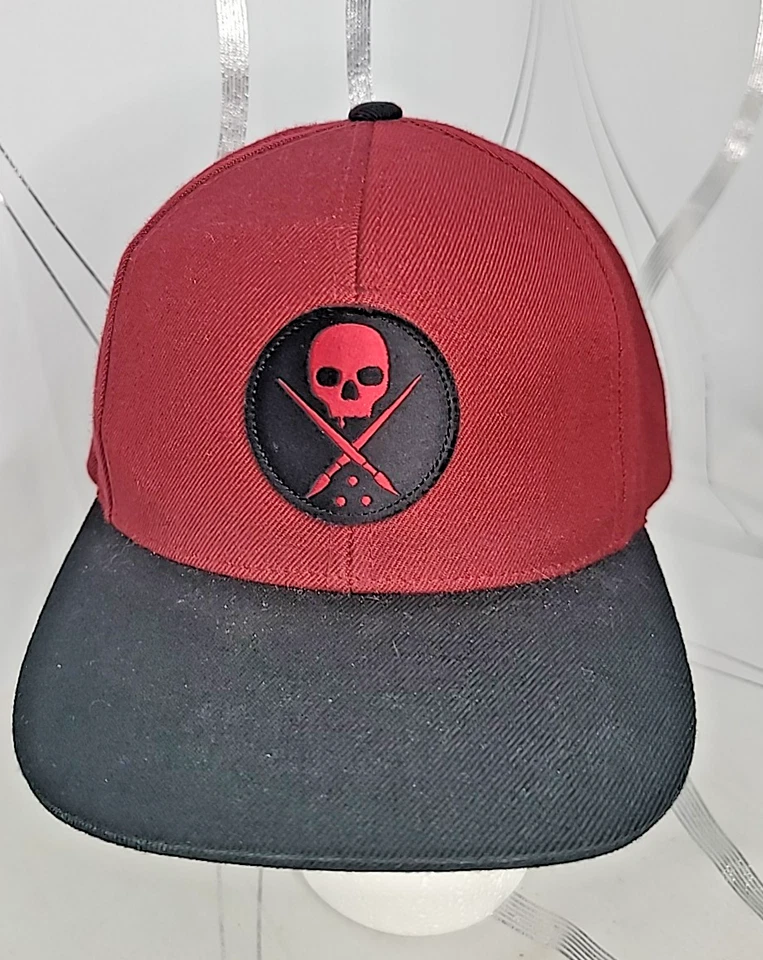 Sullen Art Collective New Era Burgundy Under Brim Embroidery Skull Snapback Hat - Image 2 of 4