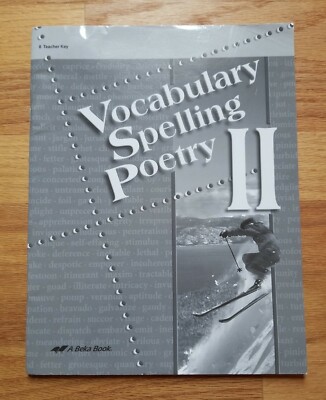 ABEKA Vocabulary Spelling Poetry II Quizzes  Teacher Quiz Key  8th Grade English