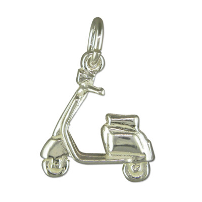 Sterling Silber kleiner Moped Anhänger 1,69g