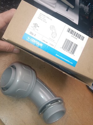 CENTAR 1.5'' LIQUIDTIGHT 90 DEGREE CONNECTOR (PVC) (BOX OF 2)
