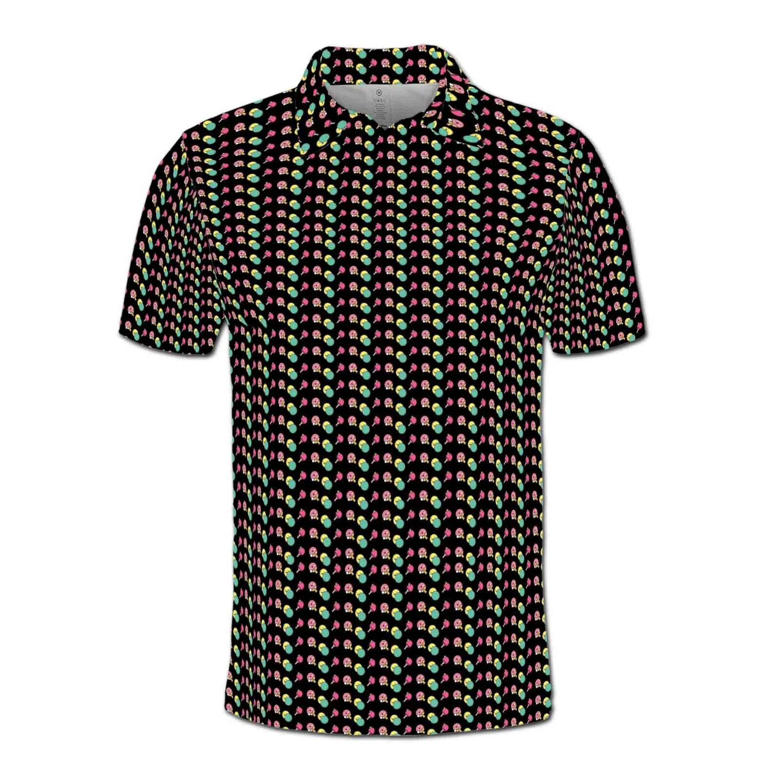 Funny Ping Pong Pattern Men's Polo Shirt