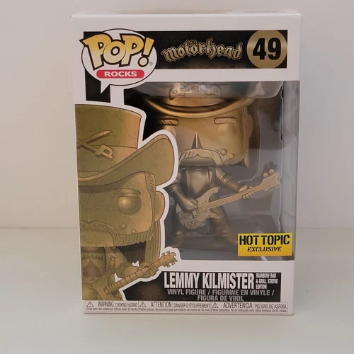 Funko Pop! Rocks Lemmy Kilmister Motorhead 49 Gold Hot Topic with Pop Protector!