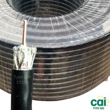 ct100 Satellite Digital TV Aerial Coax Cable Coaxial type 100 CAI APPROVED UK