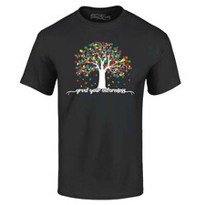 Grow Your Awareness Autism Puzzle Tree T-shirt Autism Shirts