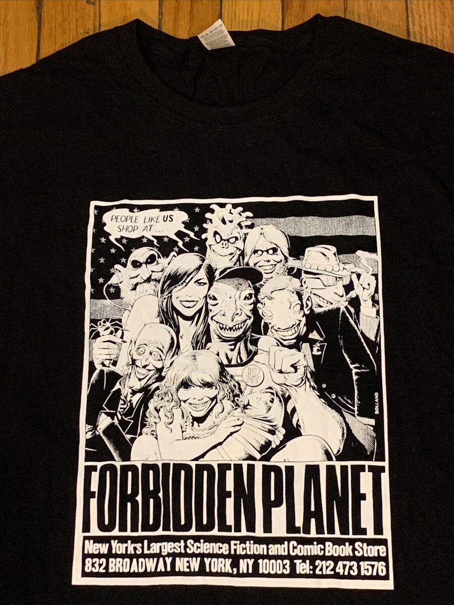 Forbidden Planet Comic Book Store Black T-Shirt XL New York City