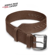 18mm Vintage Military  Brown Canvas Watch Strap WWII A-11 A11 Hack