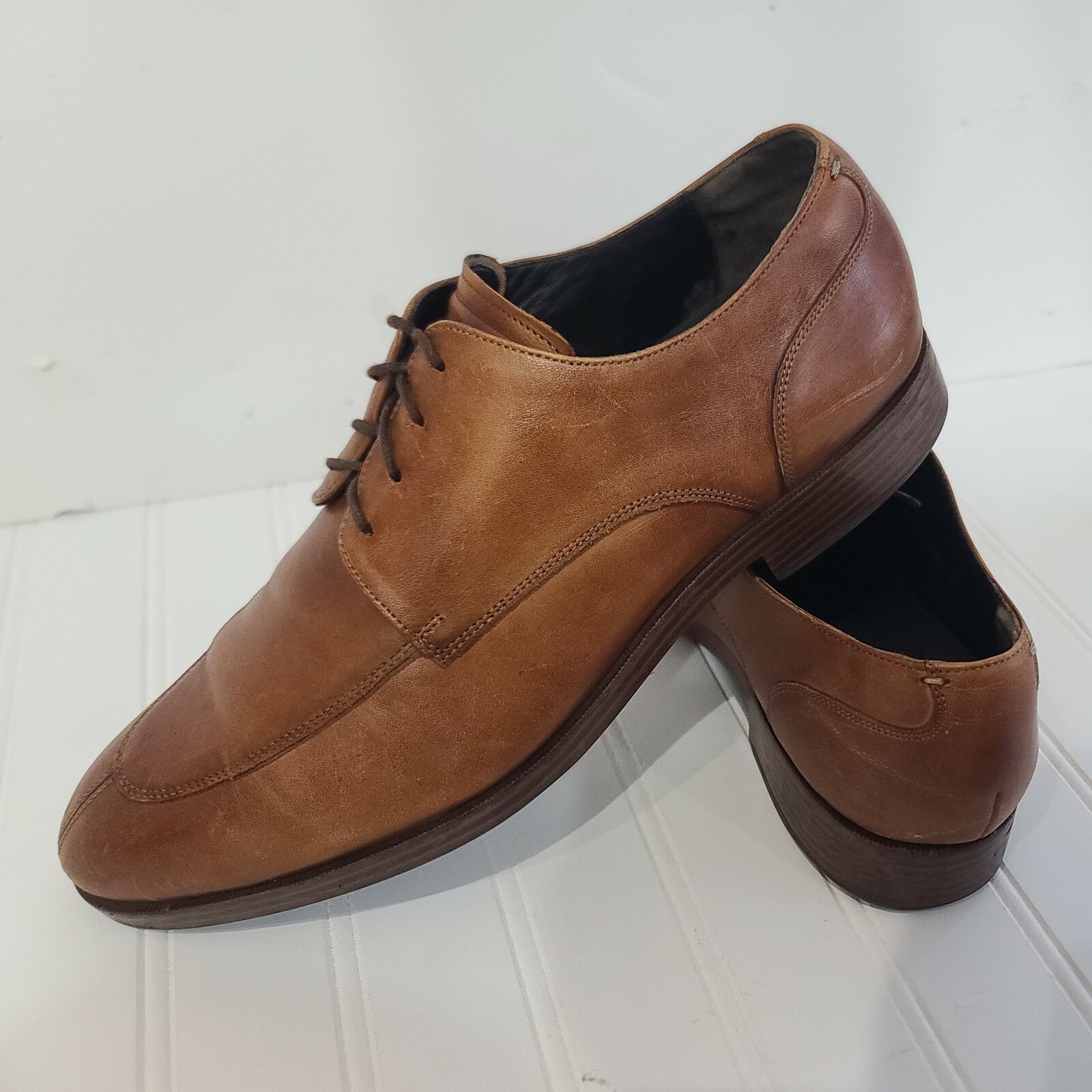 SAOLA Abito Cole Haan C24157 uomo Henry Grand os Split OX Oxford taglia 10M cognac derby