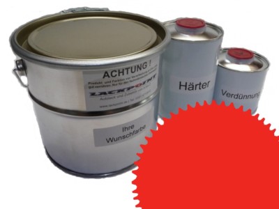 5 Liter Set 2K Automotive Paint Ral 3028 Pure Red Acrylic Shiny Lackpoint Uni