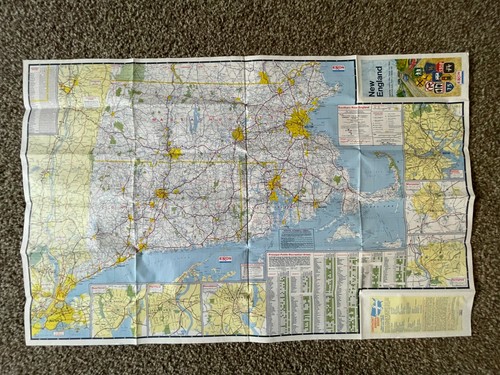 Exxon New England Oil Gas Service Station Travel Road Map~Box CM - Afbeelding 4 van 8