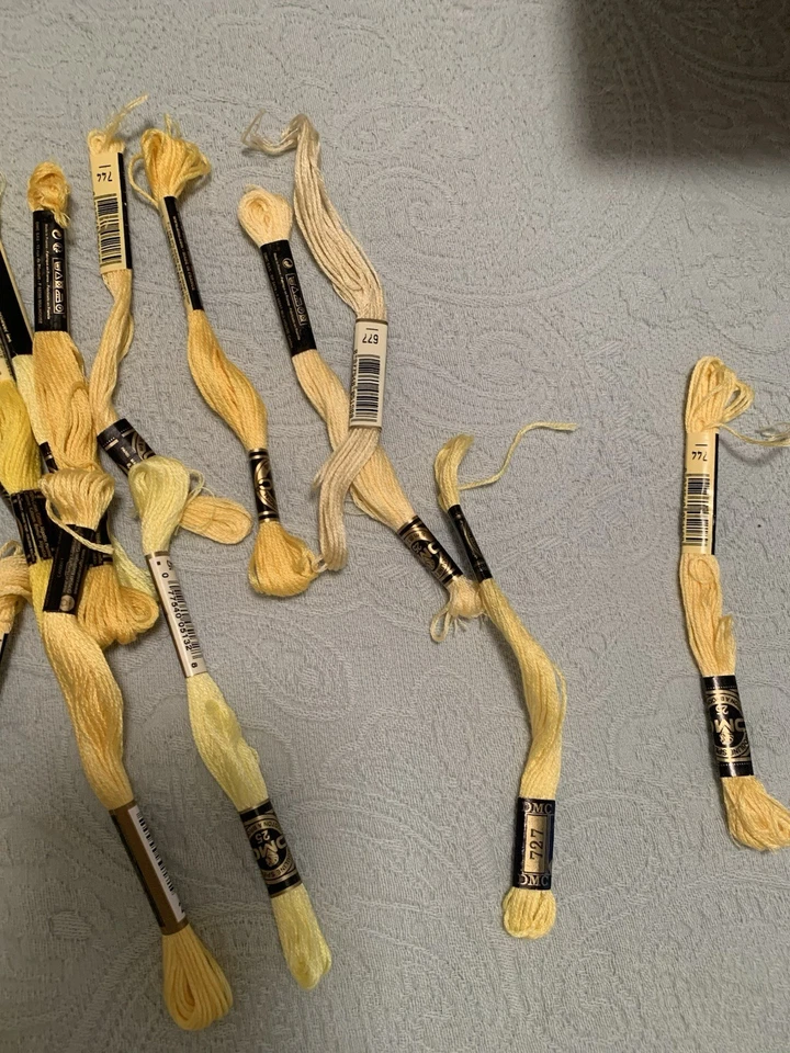 50+ DMC 6-Strand Embroidery Cotton 8.7yd- Mixed Yellow/Brown Several Lots Listed - Image 3 of 4