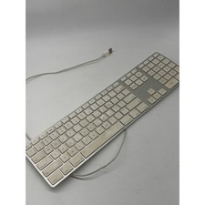 Apple Wired Keyboard with Numeric Keypad Silver Aluminum A1243 EMC 2171 USB