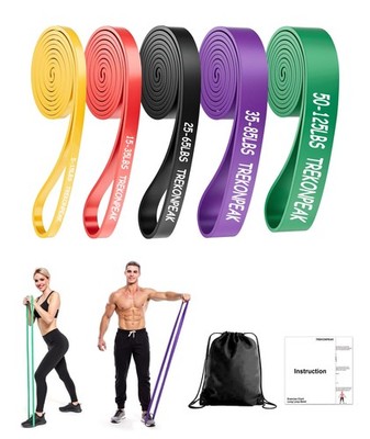Resistance Bands for Working Out, 5-Levels Exercise Band Set, Pull Up Assista...