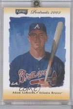 2003 Playoff Portraits Gold Materials 1/10 Adam LaRoche #132 0n9