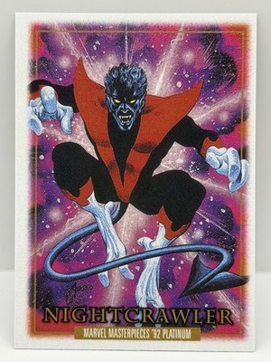 Nightcrawler 2024 Marvel Masterpieces  92 Platinum Leather Card No. 62 Skybox