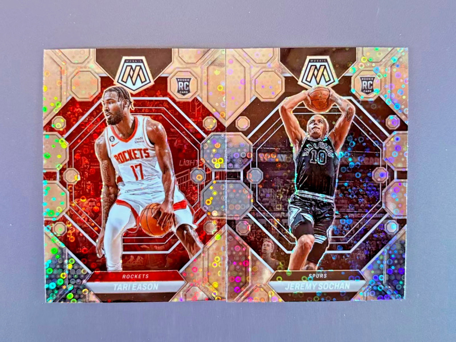 Jeremy Sochan 2022-23 Panini Mosaic Fast Break Disco Prizm RC #226