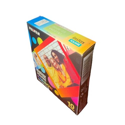 Fujifilm instax Square Instant Film 10 Exposures Rainbow Camera Paper