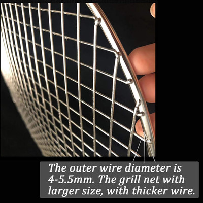 Cooling Rack Dia 7'' with Legs 304 Stainless Steel Straight Wire Barbecue Carb...