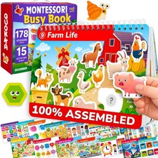 Montessori Busy Book for Toddlers 3-5  Educational Learning Activities 2-4 Year