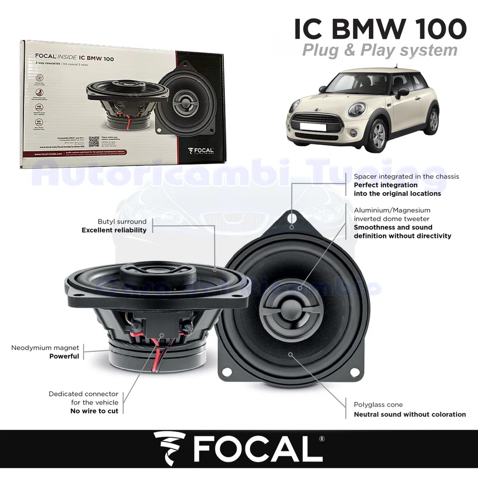 Haut-Parleurs Coaxiaux Plug Et Play IC BMW 100 Pour BMW 7 F01 F02