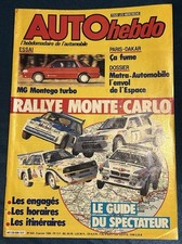 Auto Hebdo AUTOhebdo 504 du 8 Janvier 1986 Monte Carlo Dakar Matra Turbo 205 Mg