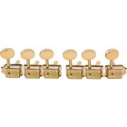 Wilkinson Guitar Tuning Pegs Deluxe 6 Inline Vintage Slotted Post Guitar Gold