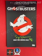 Sigourney Weaver Dan Aykroyd dual signed 11x17 photo Ghostbusters Beckett COA