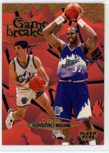 Karl Malone / John Stockton #11 1997 Fleer Game Breakers card