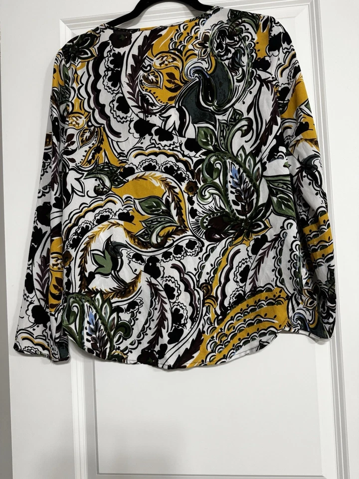 Blusa Top Mujer Philosophy Floral Boho Manga Larga Talla Pequeña Foto 2 de 4