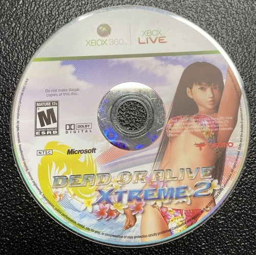 RZ Dead or Alive: Xtreme 2 (Microsoft Xbox 360, 2006) Disc Only