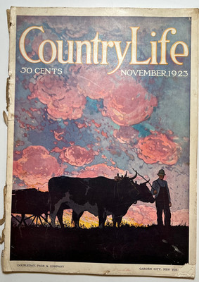 Luxury Magazine - COUNTRY LIFE - Nov 1923 - Early Car Ads / Birds of Cape Cod