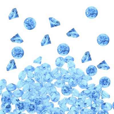 100er-Set Acryl-Diamantimitate, 20mm klare Schmucksteine für Bulk [Hellblau]