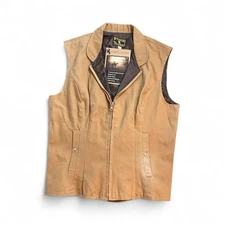 Wyoming Traders Vest Western Cut Elastic Back Satin Lining Women’s Size S NWT