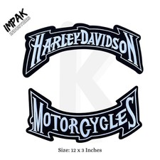 Motorcycles Rockers Harley Davidson Bold Emblem Embroidered Sew iron On Patch