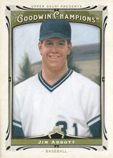 2013 Upper Deck Goodwin Champions #97 Jim Abbott - NM-MT 2013 Upper Deck Goodwin Champions #97 Jim Abbott - NM-MT
