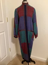 VTG 70’s Soleiedo La Provence de Pierre Deux Wool Coat Dress Duster Sz M/L