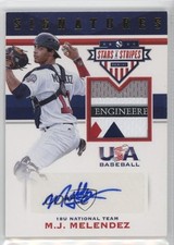 2017 USA Baseball Stars & Stripes Laundry Tag 2/8 MJ Melendez Patch Auto 0i76